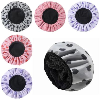 Triple Layer Women Sleeping Hat Bath Showering Accessories EVA Exterior Bonnet Bath Hair Caps Shower Cap Hair Beanie
