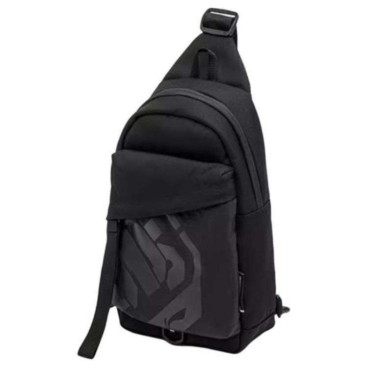 Li Ning Badfive Basketball Series Logo Print Shoulder Crossbody Chest Bag Unisex bags Black ABDU025-1