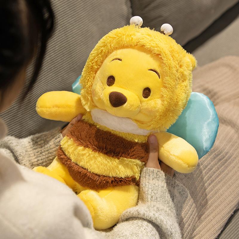 25-50cm Cute Winnie the Pooh Cosplay Bee Plush Toy Very Soft Stuffed Anime Doll Kawaii Cuddly Bear Plushies Birthday Gifts
