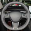 Benutzerdefinierte DIY Auto Lenkradbezug Kohlefaser Wildleder Leder Für Tesla Model 3 2017 2018 2019 2020 Auto Innenzubehör