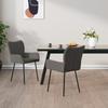 Vidaxl Dining Chairs, 2 Pcs, Dark Grey, Fabric Upholstered