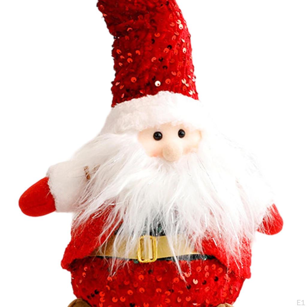 Christmas Doll Statue Collectible for Home Decor Gift Figurine Plush Ornament Hallway
