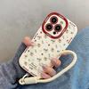 Temperament Small Floral Suitable for Apple 16promax Puff Shell Iphone15/14 Creative 13 Cartoon Anti-fall