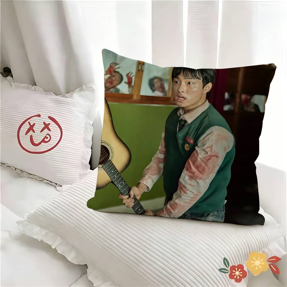 pc All Of Us Are Dead TV Pillow Case Fashion Square Pillowcase Bedroom Sofa Room Ins Decoration Leisure