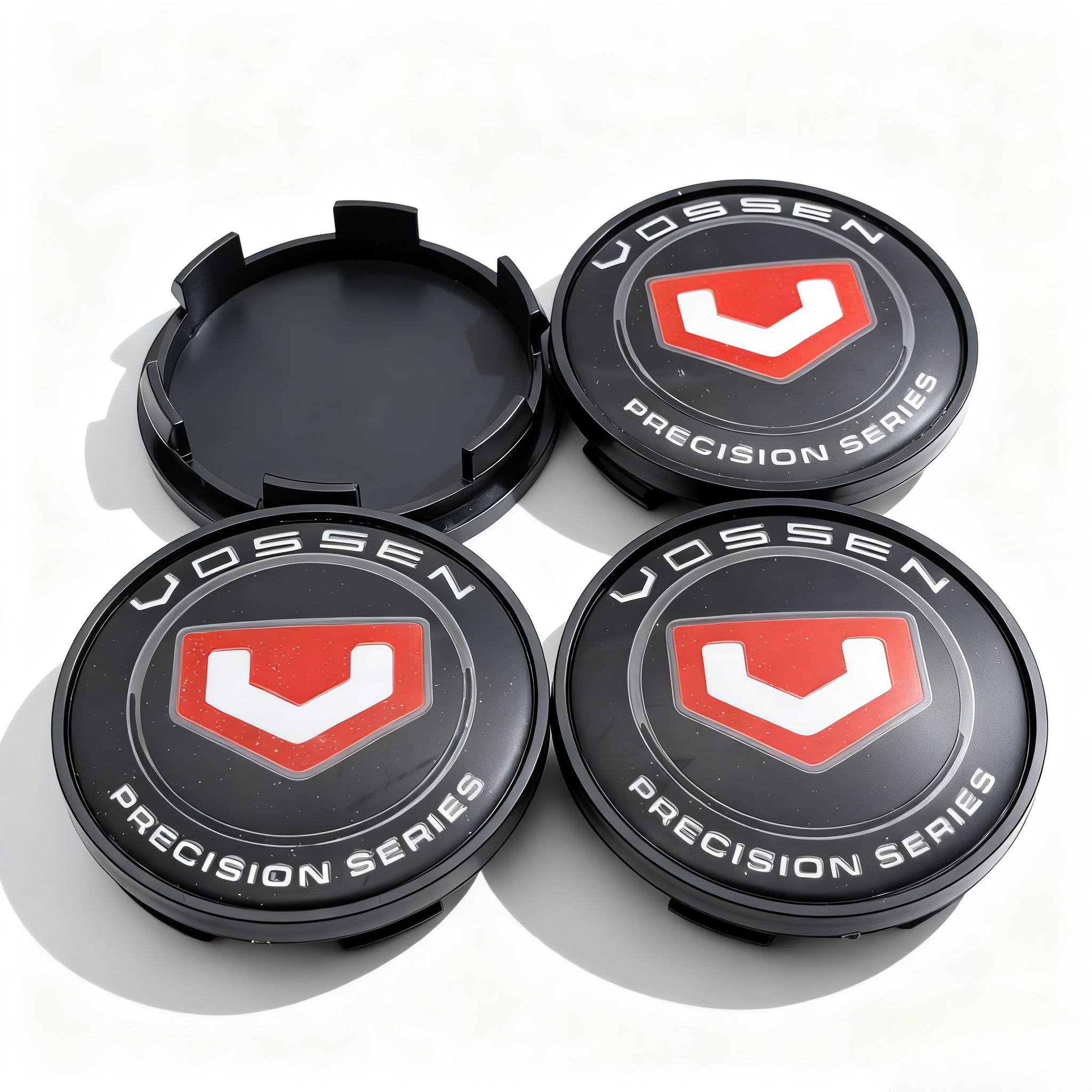 

4pcs Vossen Logo Emblem Car Wheel Center Caps OD 65MM 59MM Rim Hubcaps Cover Vossen Wheels Badge Hub Cap Replace Car Accessories Vossen Badge&4pcs A65 Wheel Cap