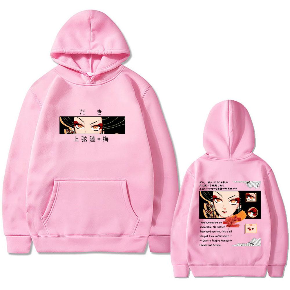 

Аниме Клинок, рассекающий демонов Даки Глаза Графическое худи Мужская мода Повседневные флисовые пуловеры Толстовки Мужские Женские Винтажная уличная одежда 3XL