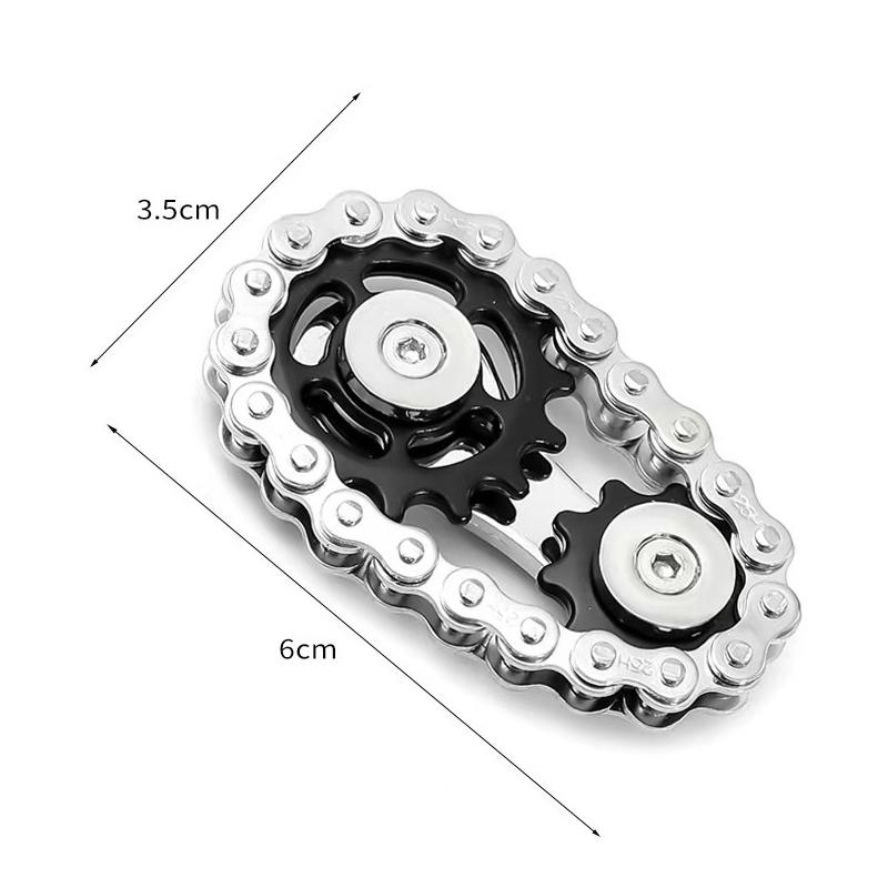 Metal Chain Sprockets Flywheel Fingertip Gyro Fidget Spinner Toys Anti Stress Diy Replace Bicycle Chain Spiner Fidget Toys Kids
