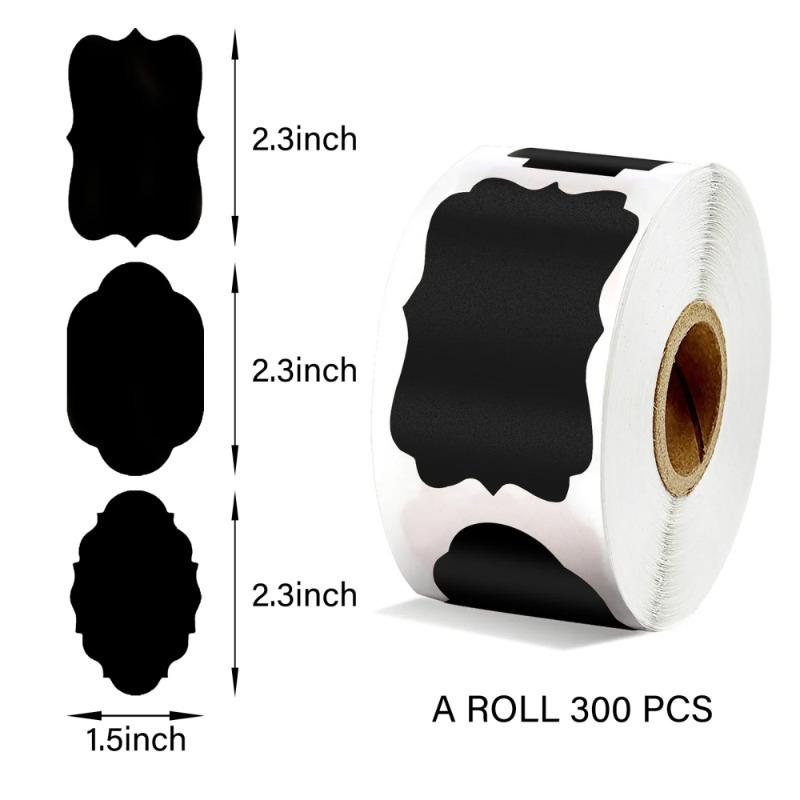 

300pcs/roll Labels Stickers Removable Waterproof Blackboard Sticker Kitchen Spice Bottles Label Product Gift Box Packaging Label