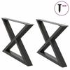 VidaXL Coffee Table Legs 2 Pieces Anthracite 70 X (42-43,3) Cm Steel 4012714