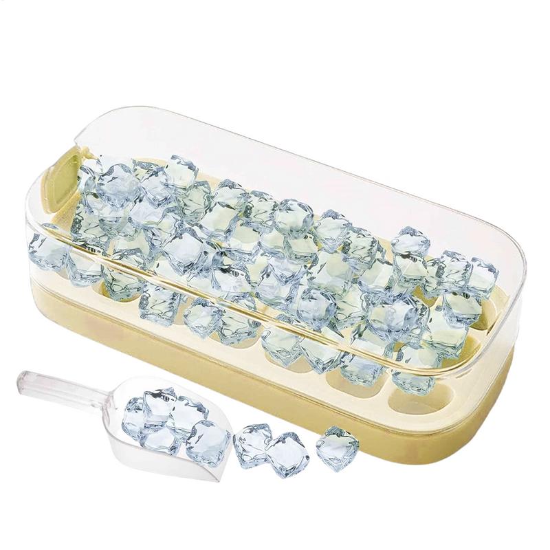 Eiswürfelform mit Deckel Eiswürfelbereiter Form für Gefrierschrank Leichtes Entnehmen Küchenzubehör für Getränke Whiskey Wodka Tequila Cocktails