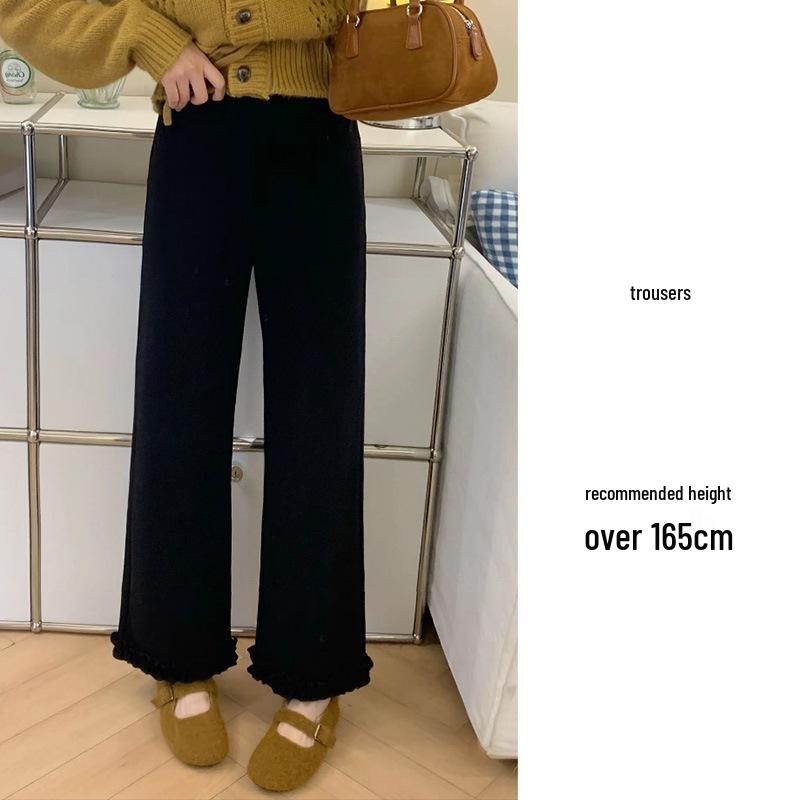 

Women s High Waist Slimming Velvet Suit Pants - Autumn/Winter 2026, Warm, Casual Narrow-Leg Design Medium