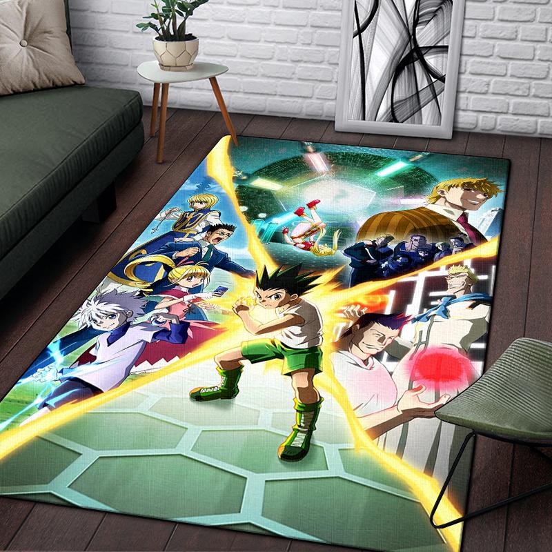 Hunter X Hunter Carpet for Living Room,Soft Flannel Rug for Bedroom ,Anti-Slip  BATHROOM Mat,  Baby Play Mat, Kitchen Mat