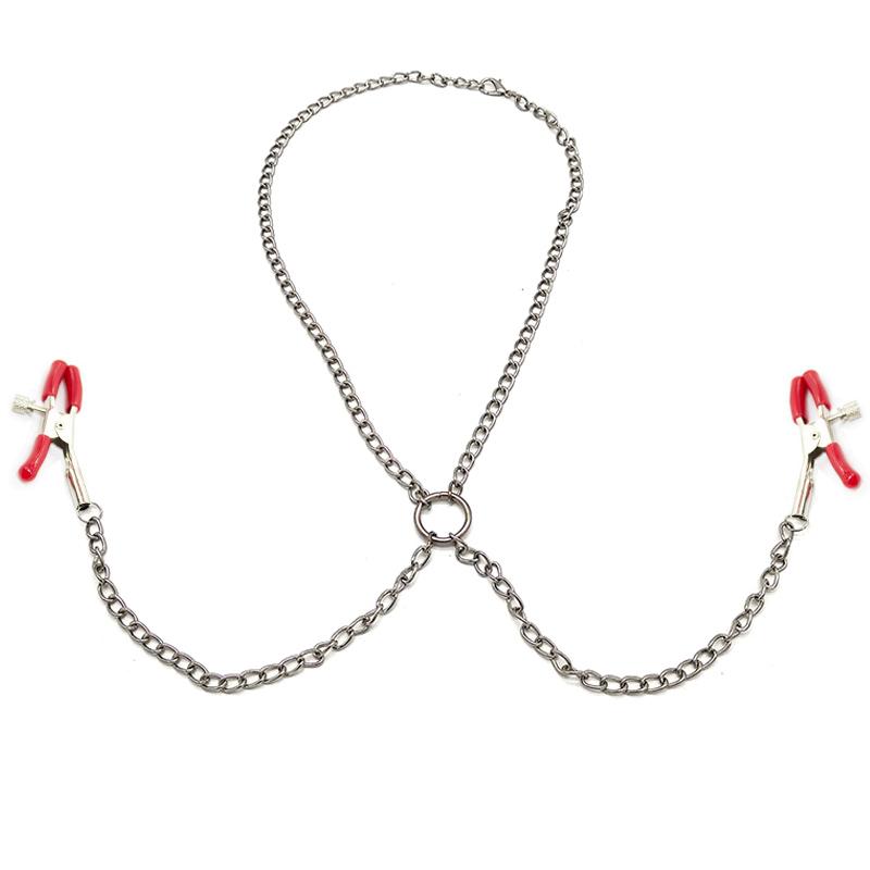 Neck Chain Erotic Nipple Stimulator Clamps BDSM Toys Breast Clips Flirting Pinzas Pezones Nipple Massager Clamp Adult Sex