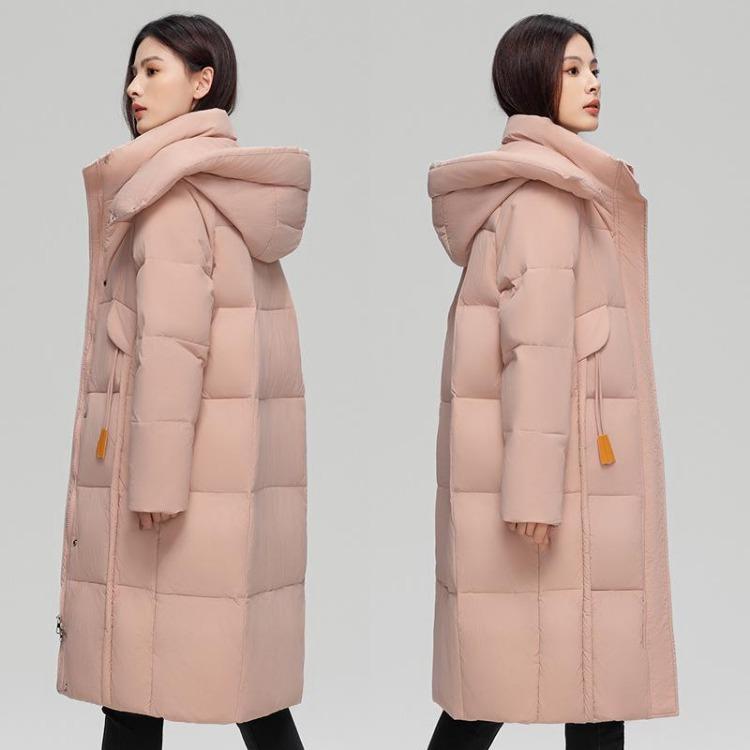 Women Winter Down Jacket Korean Style Loose Long Hooded Warm Coat