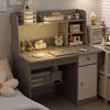 Multifunctional Student Desk with Bookshelf for Homework and Study in Bedroom or Dorm