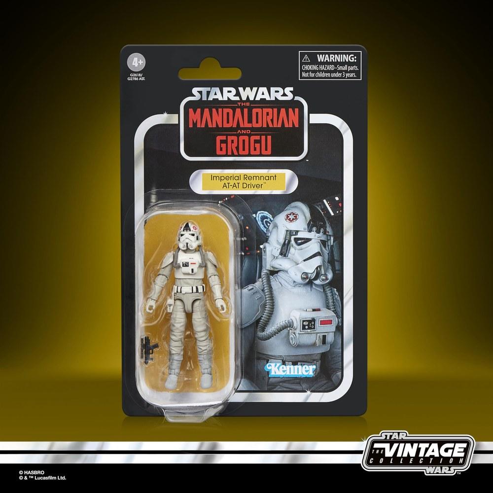 Hasbro Star Wars Vintage Collection Mandalorian and Grogu Imperial Remnant AT-AT Driver Action Figure G2618 9.5 Cm Official Product