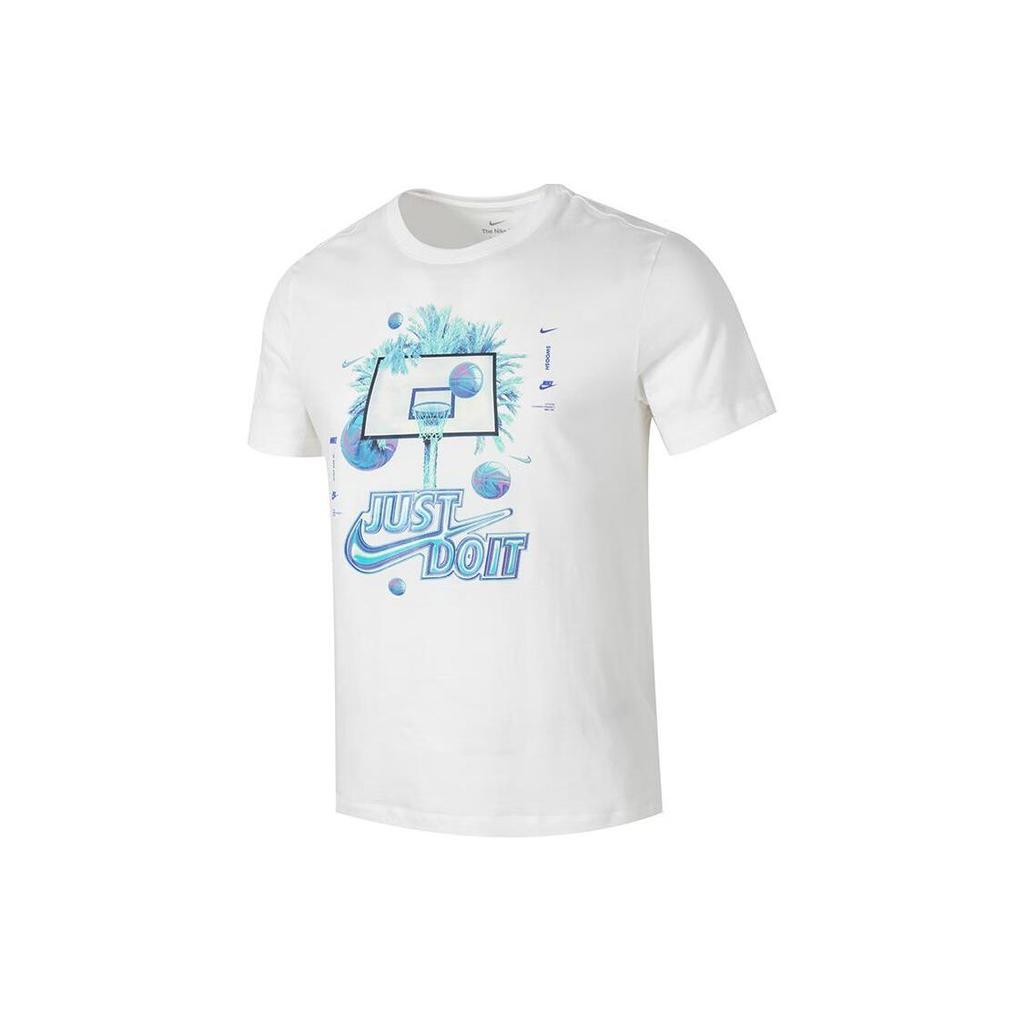 Nike Maglietta a Maniche Corte Traspirante da Fitness da Corsa Retro Americana Uomo Top Bianco FV8411-133
