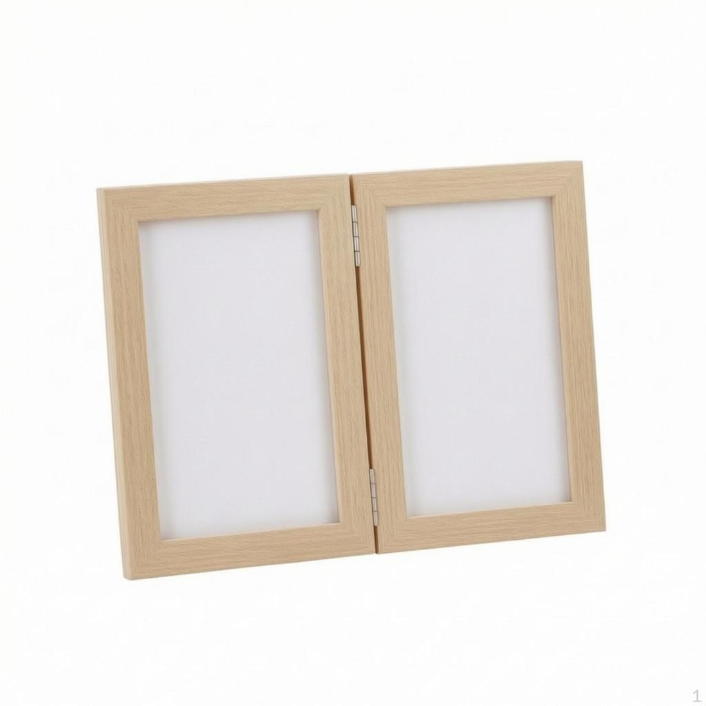 Double Photo Frame Wooden Picture Tabletop for Parents, Pet Owners, Nursery, Desk