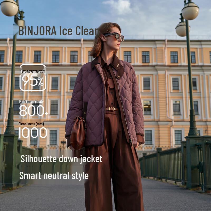 BINJORA 2025 Unisex 95% Duck Down Lapel Short Jacket