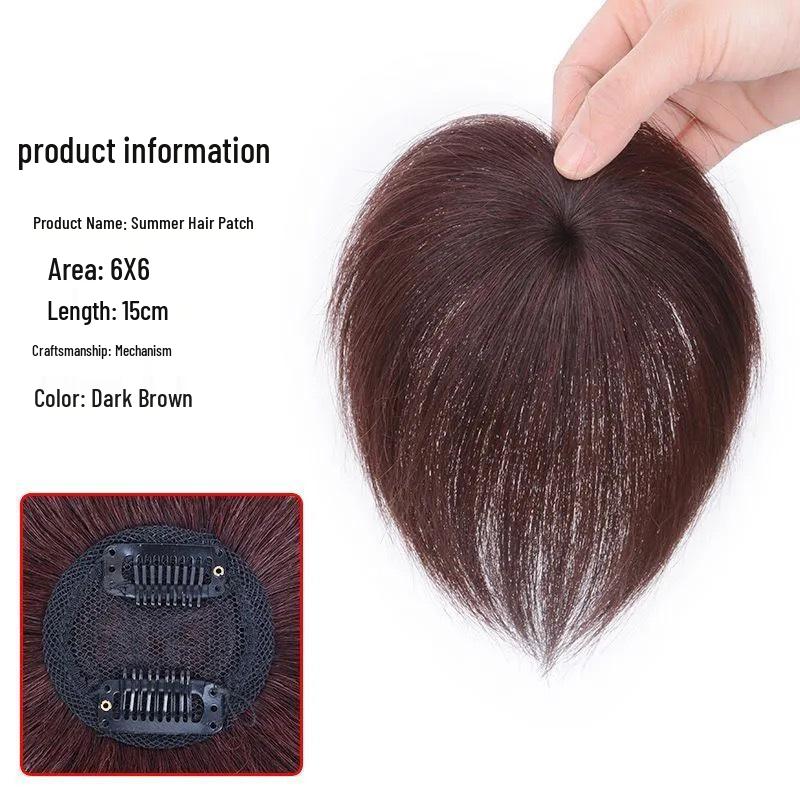 Peruca Curta Cinza para Cobrir Cabelos Grisalhos Feminina: Adesivo Leve para Cabelo de Verão