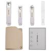 4pcs Manicure & Pedicure Set Durable Carbon Steel Nail Clipper & Nano Nail File Sharp & Stylish