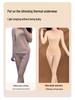Women's Autumn/Winter Seamless Warm Abdomen-Control Sculpting Base Layer Set: Slim-Fit Top and Pants