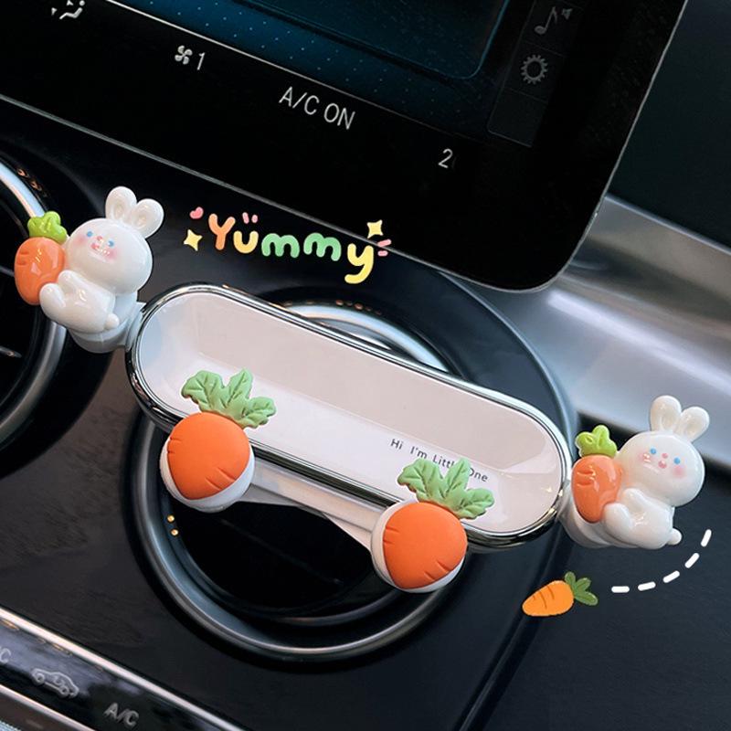 Uroczy Uchwyt na Telefon do Kratki Wentylacyjnej Samochodu z Dziewczynką Kaczką