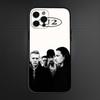 Band U2 Phone Case For iPhone 16,15,14,13,12,11 Plus,Pro Max, Soft Silicone Black Cover