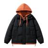 Men's fake two-piece jacket men's and women's winter new thickened warm bread clothes men's loose trend cotton clothes