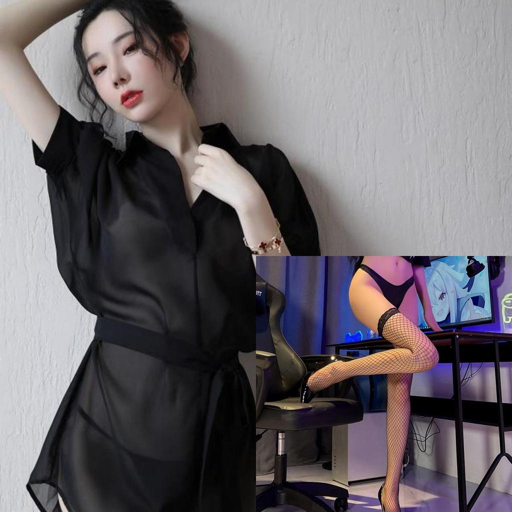 Desire Sheer Lingerie Shirt: Sexy, See-Through Nightgown with Temptation and Easy Removal