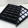 Tall Rectangular Organizers Box For Loose Stone Samples Waterproof PU Material Jewelry Showcase