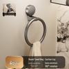 No-Drill Space Aluminum Suction Cup Towel Ring Hanger - Wall Mount Bathroom Hand Towel Holder