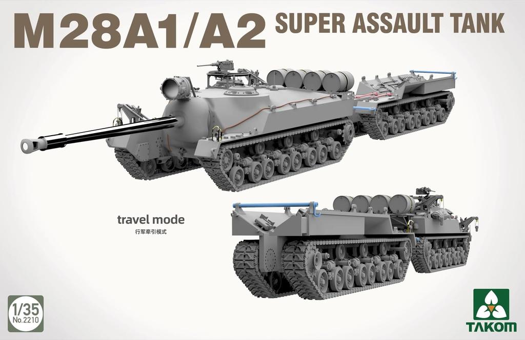Takom Super Heavy Assault Tank Plastic Model Kit TKO2210 1/35 M28A1/A2 (Tank)