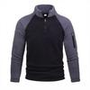 2025 Men's Fashion Color Block Fleece Zip Hoodie