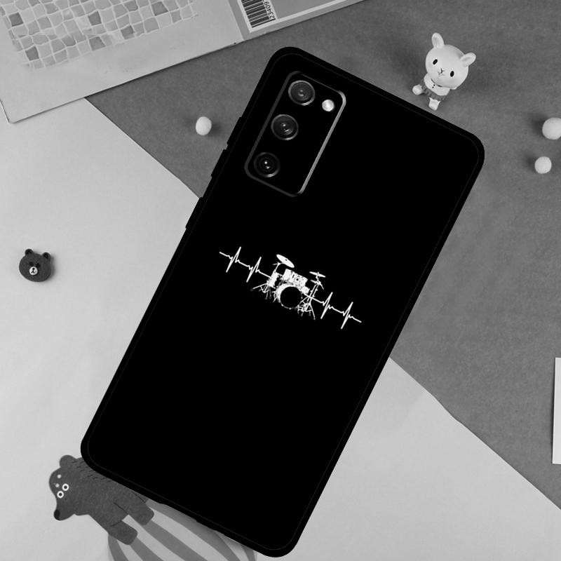 Musical Instrument Drum Soft Case For Samsung Galaxy S25 Ultra S9 S10 S20 S22 S21 Plus S23 FE S24 Ultra Funda Cover