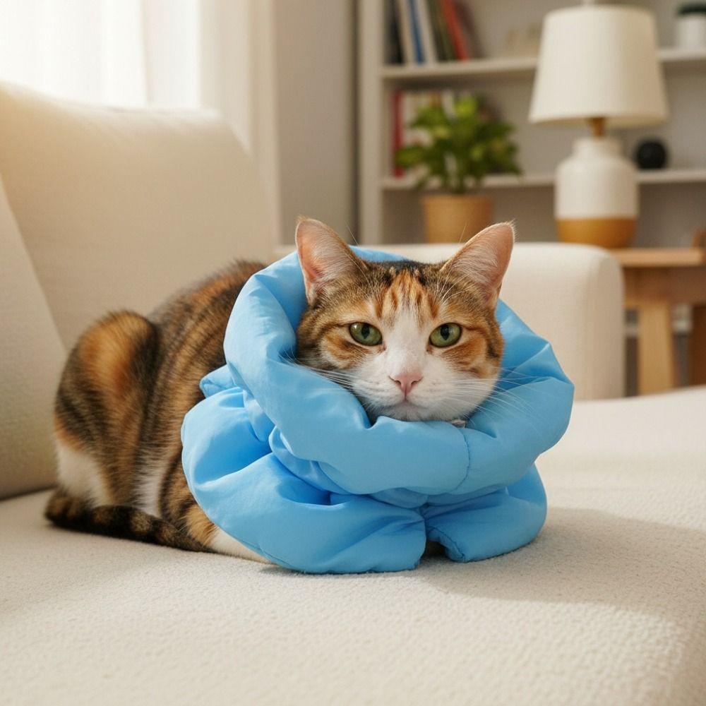 Waterproof Pet Elizabethan Collar Adjustable Cat Protection Collars Pet Neck Protector Pet Wound