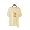 Women's Yellow Vase Print T-Shirt Short Sleeve Casual Loose Fit Summer Top