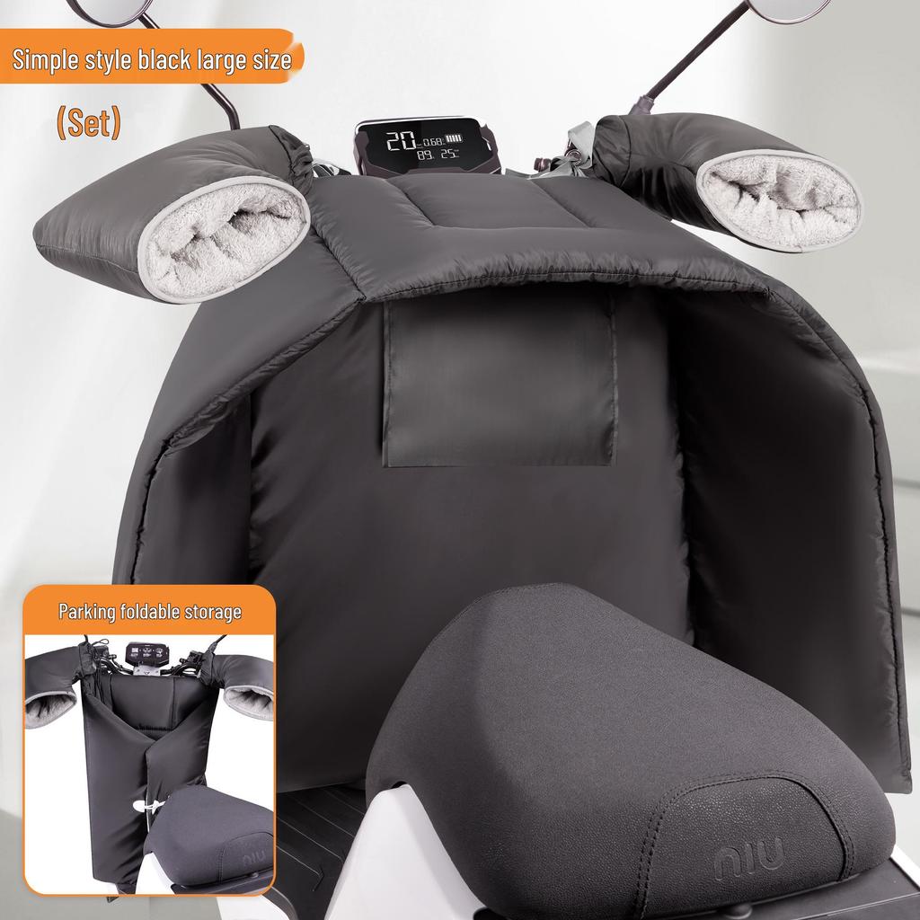 Fleece-Lined Waterproof Winter Motorcycle Windshield Cover