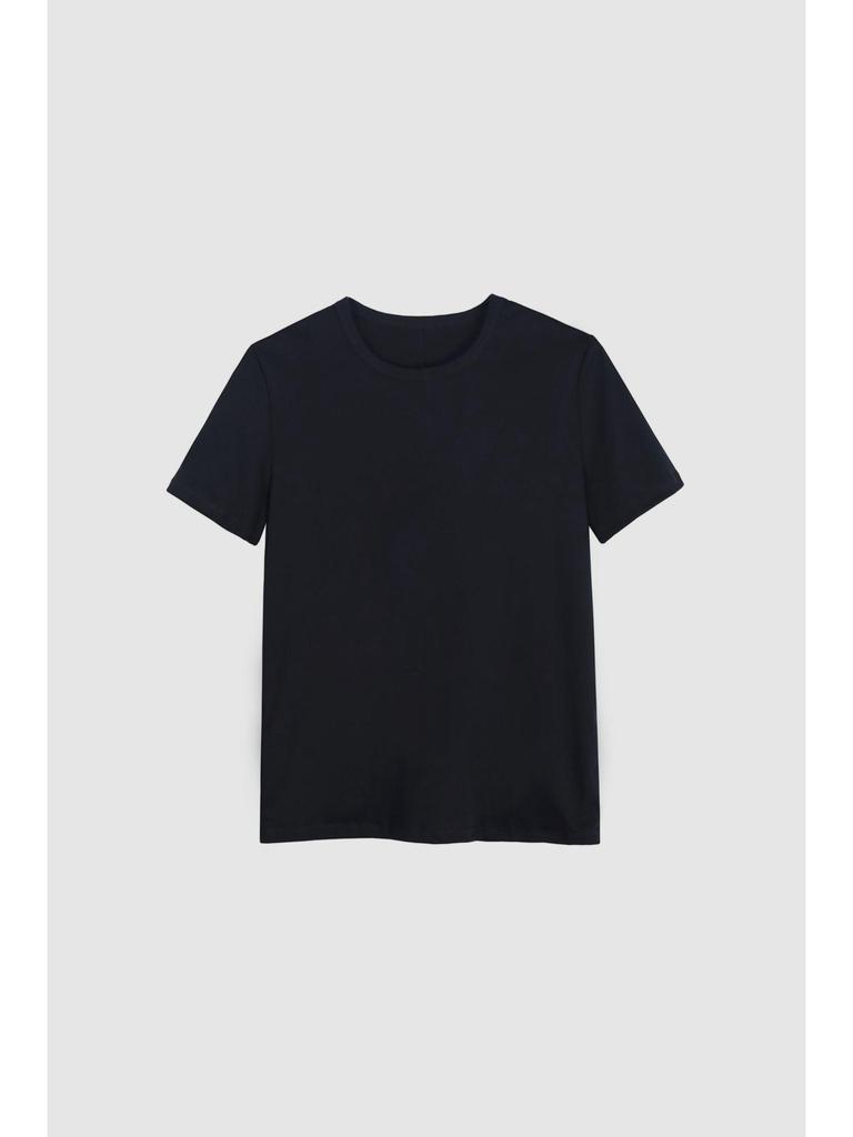 Women's High-End Crew Neck Tencel & Cotton Slimming Short Sleeve T-Shirt