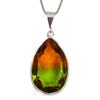 Anhänger Bio Turmalin Quarz Edelstein Valentinstag Silber Schmuck 1,75"