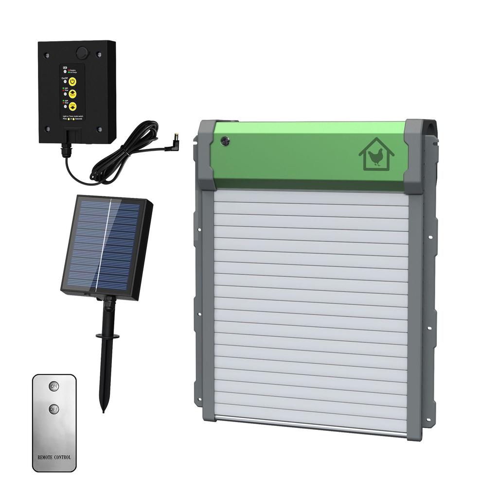 Auto Chicken Coop Door Opener 4 Modes Light Sense Timer Remote Manual Waterproof Rolling Shutter Door Farm Pet Supplie