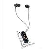 LED Screen Lavalier Bluetooth Earphones Card Insertion Wireless Headphones  HD Calling