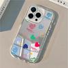 Happy Cute Colorful Love Heart Phone Case For iPhone 17 16 15 14 13 12 11 Pro Max XS XR 7 8 Plus Make Up Mirror Shockproof Funda