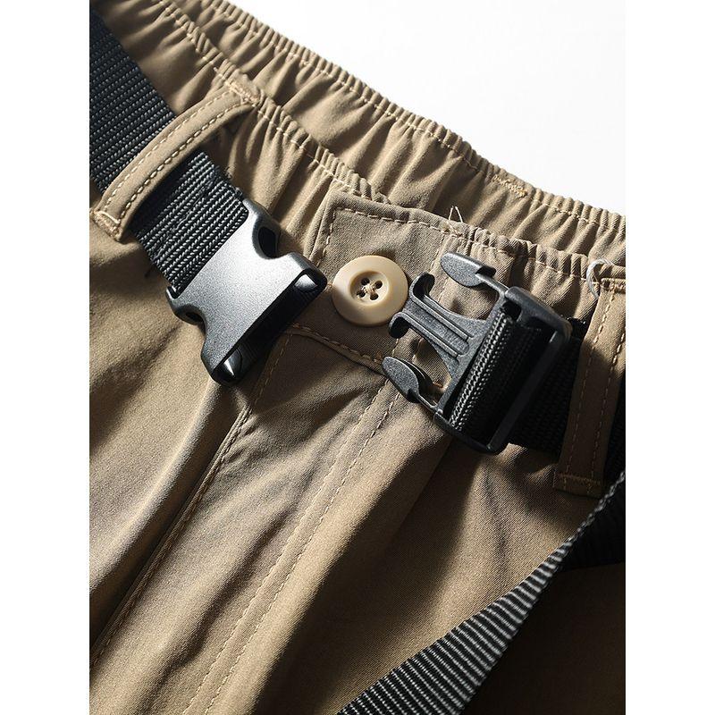 Outdoor American-Style Multi-Pocket Cargo Pants for Men, Summer Thin Hiking Pants, Export Men's Functional Casual Pants
