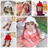 Warm Baby Hat Wig Cute Newborn Braid Wig Cap Infant Knitted Hat Wig Photography Props