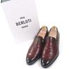 Great BERLUTI loafers Cursive Calligraphy, Scritto Bordeaux leather mens 6.5 Used