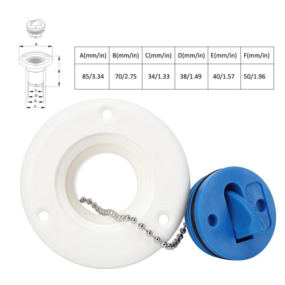 Plastic Water Hatch Cover Filler Fill Accessories for Yacht Motor Homes Conversionwhite