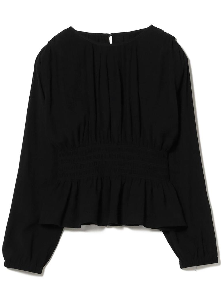 B:MING LIFE STORE by BEAMS Women's Shirred Blouse (S-M) Black