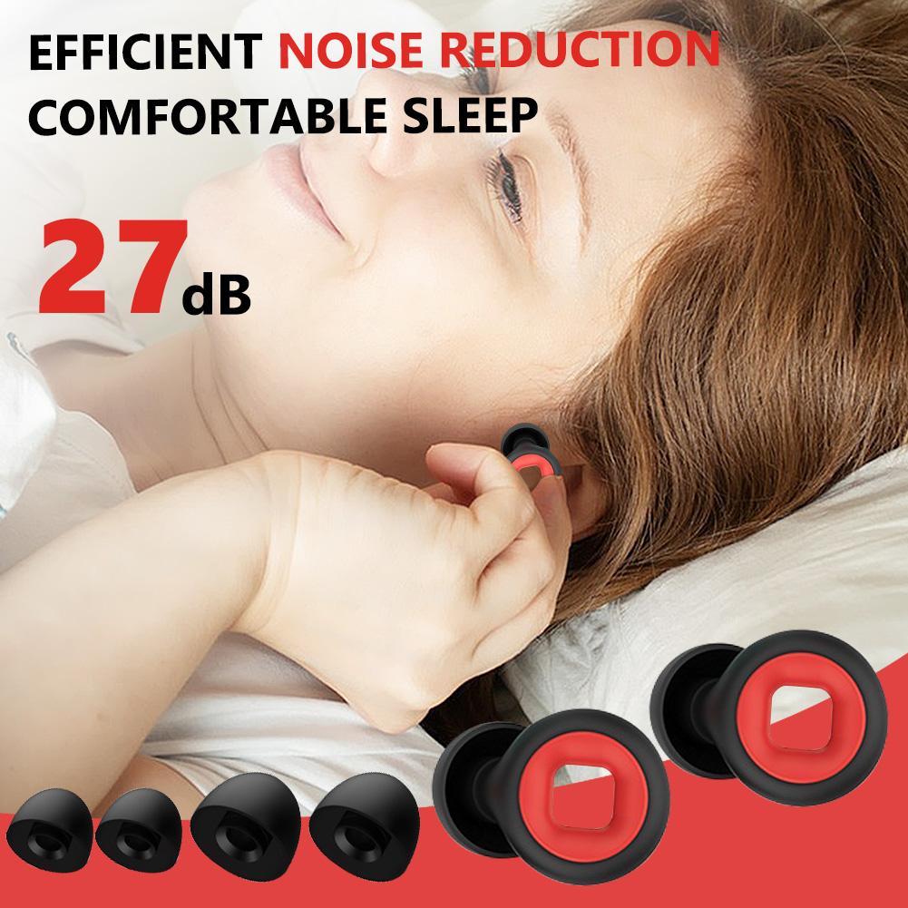 1Pairs Motorcycle Noise Reduction Earplugs 27dB Comfortable Memory Foam Silicone Sleep Soundproof Earplugs Motorcycle Equipment