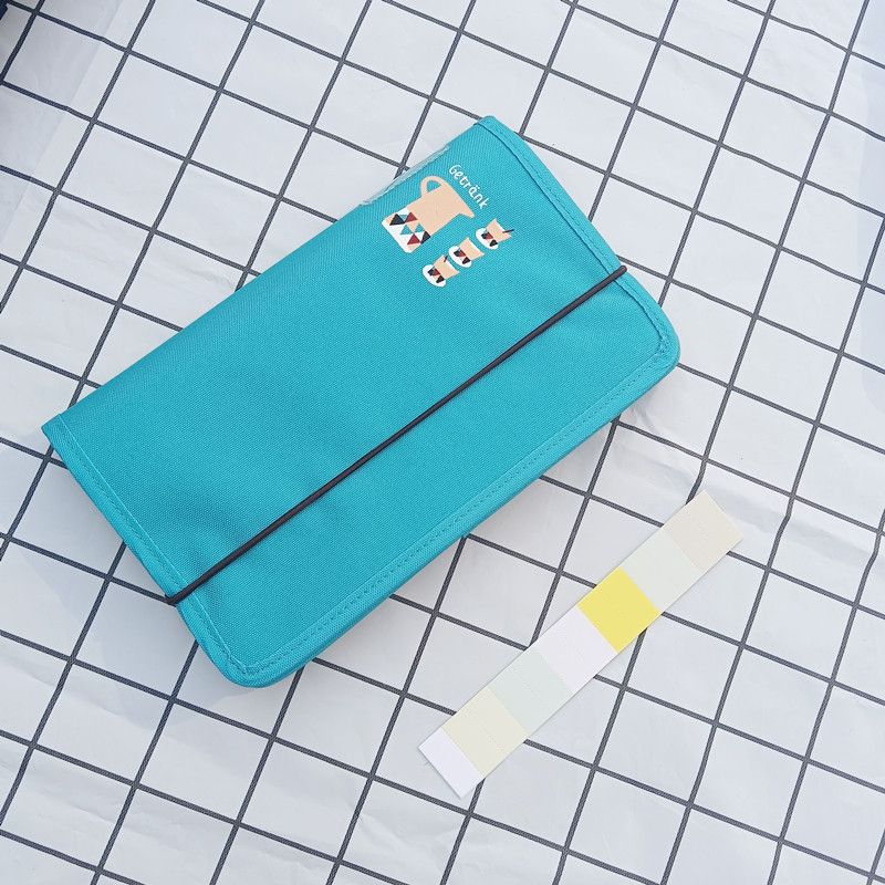 

A4 Test Paper Storage Bag Vertical File Holder Large Capacity Folder Multi-Layer Insert A5 Receipt Manual Storage Book Sky Blue